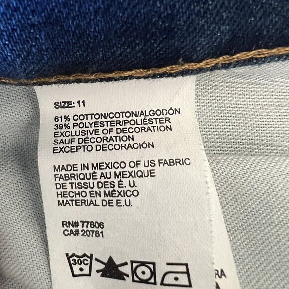 Tommy Hilfiger Women's Denim Jeans Size 11 Wide Leg Mid Rise Stretch Blue - Picture 6 of 10